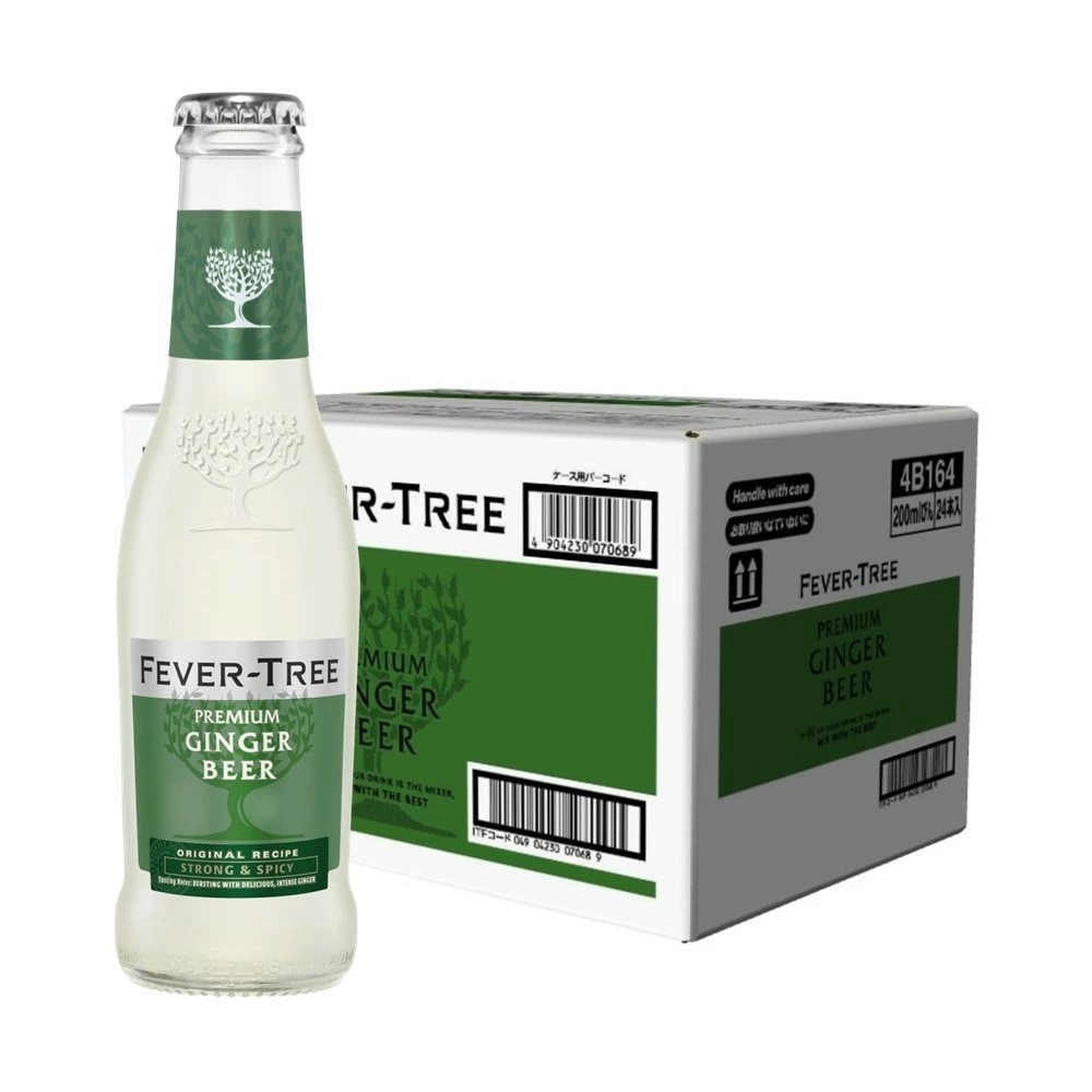 【送料無料】アサヒ Fever-Tree フィーバーツリー プレミアム ジンジャービア 瓶 200ml×1ケース/24本