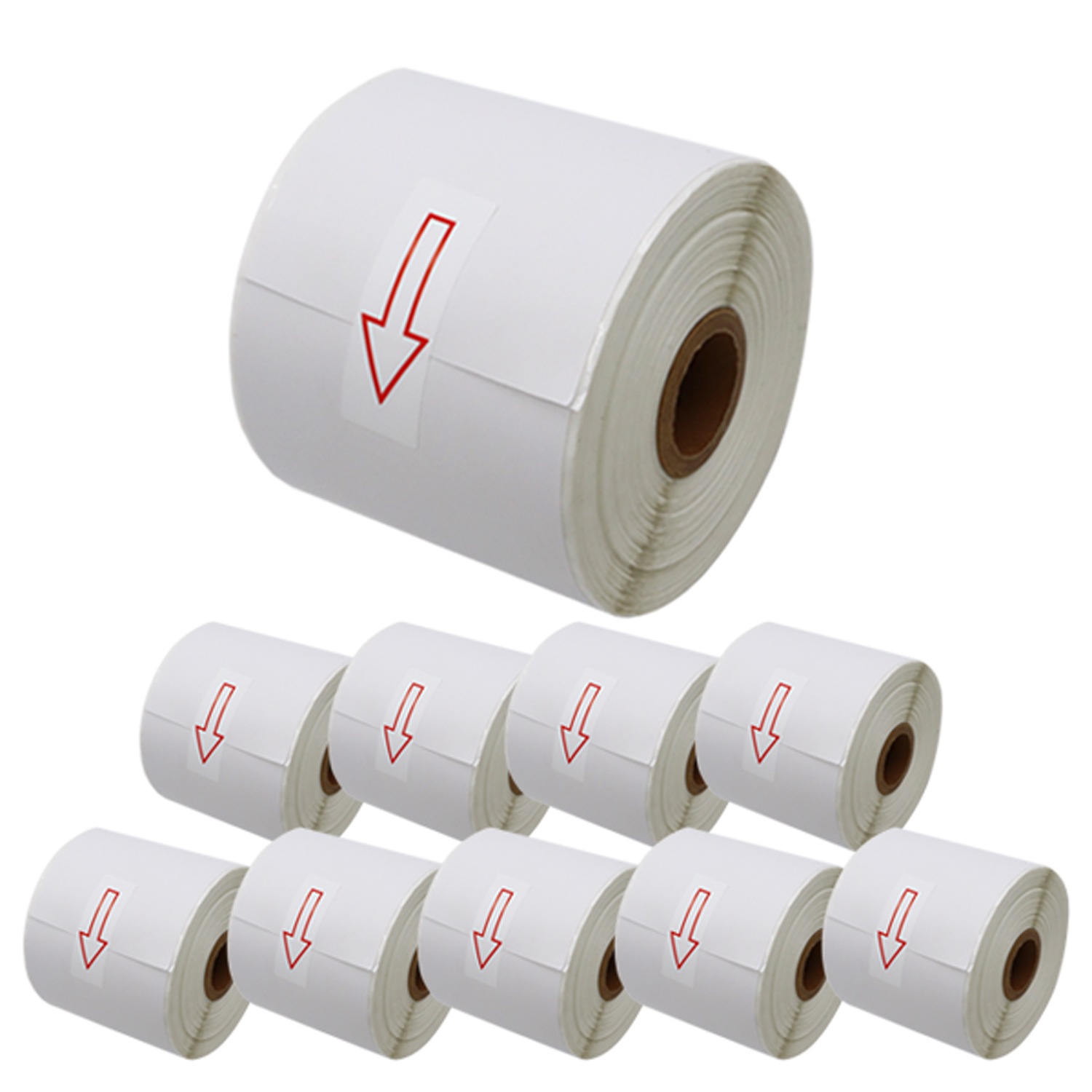 ブラザー用 RDロール 長尺紙テープ (感熱紙) RD-S07J2 互換品 76mm×44m 10個セット