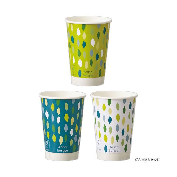 TANOSEE厚紙タンブラー 両面ラミネート GREEN 400mL（13.5オンス） 1セット（800個：40個×20パック） 8,983円