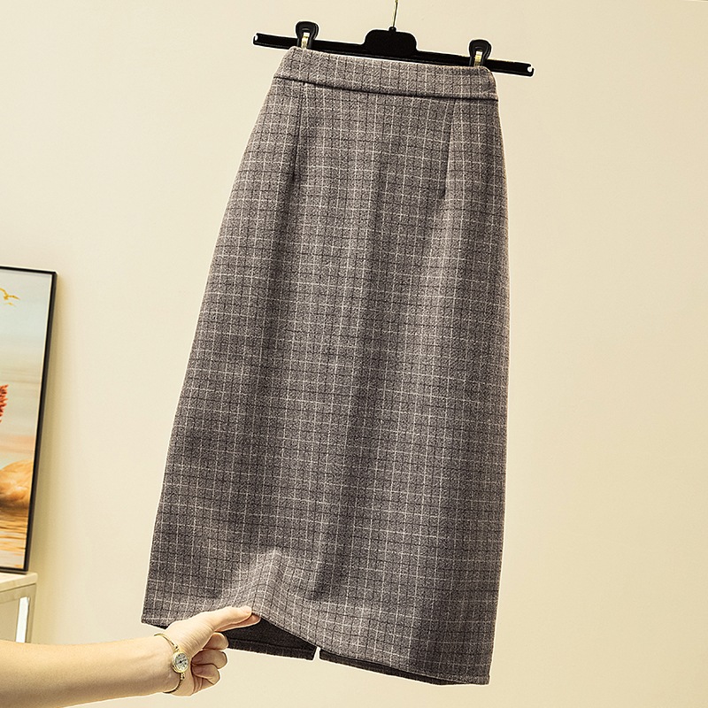 スカート ボトムス ロングスカート タイトスカート 膝下 ミモレ丈 タイト Iライン バックスリット ハイウエスト ウエストゴム 厚手 きれいめ シンプル カジュアル 大人 上品 おしゃれ レトロ