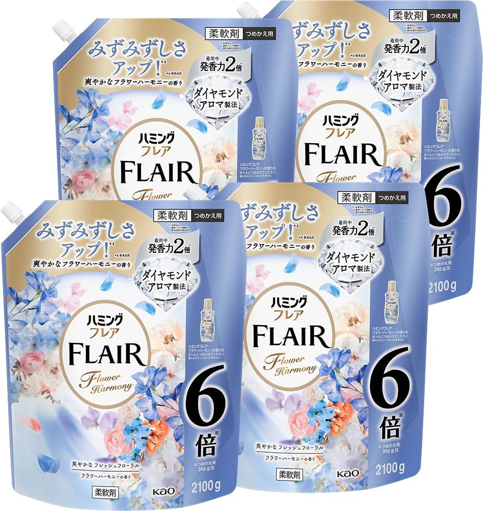 ハミング 【ケース販売】フレア フラワーハーモニー つめかえ大容量2100ｇ×4個