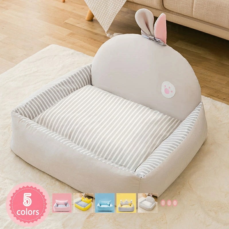 OFFクーポン 犬 ベッド 夏 洗える 春 おしゃれ ペットベッド 冬 洗える スクエア型 無地 ペット用ベッド 安眠 ソファー カウチベッド 暖かい ワンちゃん 犬用 猫用 寝床 寒さ対応 肌触りの