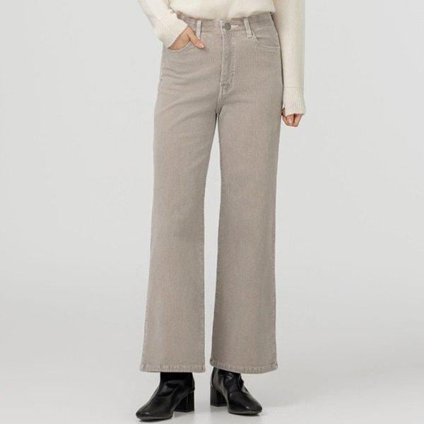 Hスタイル(AT)P-26起毛ダイイングコールデンパンツ 冬 女性 起毛 コーデュロイ バンディングパンツ コールデンパンツ ブーツカット ワイドパンツ