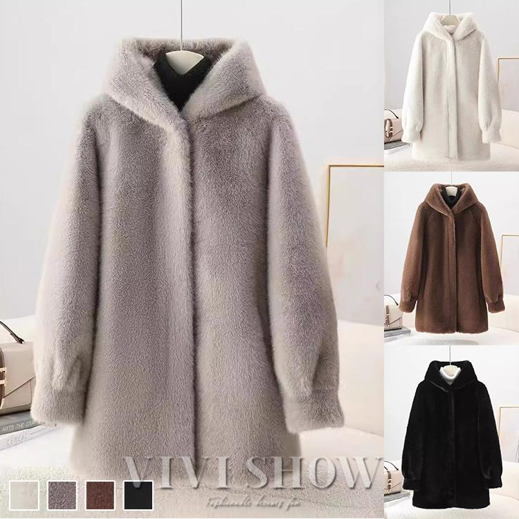 秋冬人気再販ファーコート レディース 毛皮コート ロングコート ミンク フェイクファー 高級 上品 上着 ふわふわ おしゃれ 防寒 アウター 冬新作