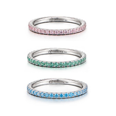 (シルバー925) カラー セッティング レイヤード シンプル リング 指輪／Ring／Setting Layered Simple