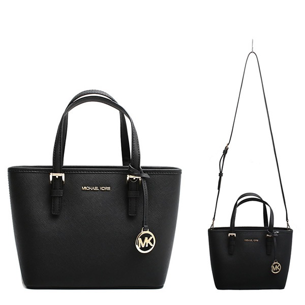 ショルダーバッグ JET SET TRAVEL XS CRYAL CNV TZ TOTE LEATHER 35T9GTVT0L レディース ブラック