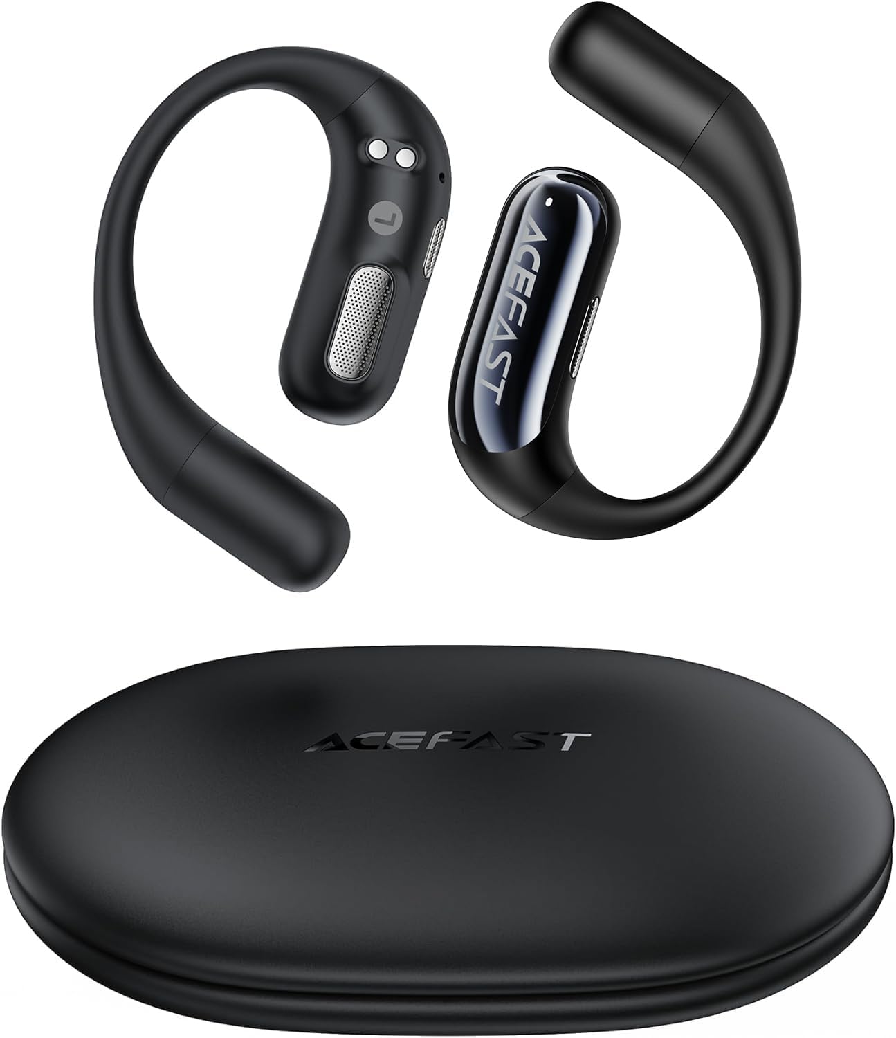 存在を無しに挑戦！ACEFAST オープンイヤー イヤホン ワイヤレス Bluetooth 5.4 耳を塞がない 軽量 スポーツ・ランニング 急速充電 マイク付き 耳掛け 左右分離型 完全ワイヤレスイ