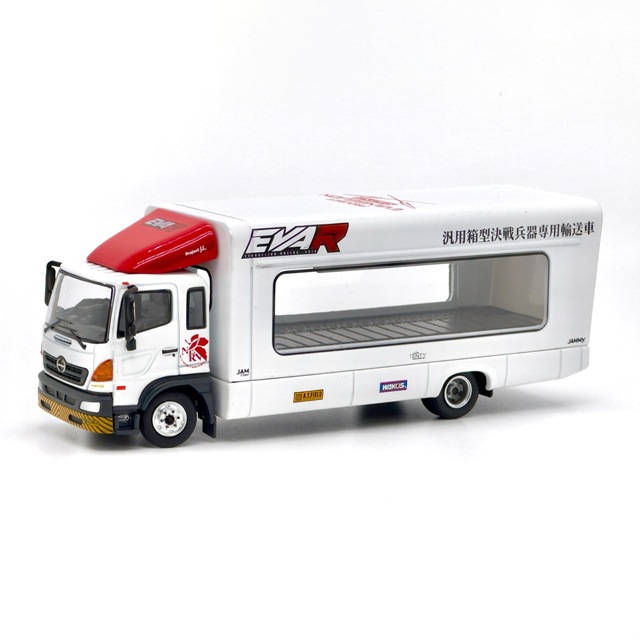 POP RACE 1/64 EVA RACING TRANS PORTER HINO 500 (NERV)【PR640087】 ミニカー PR640087 エヴァレーシング トランスポーター ヒノ50