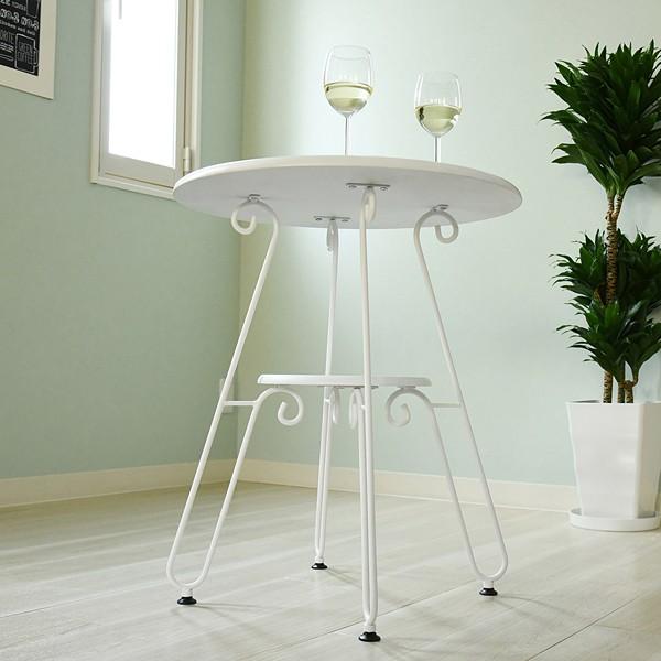 テーブル 丸型 円形 ダイニングテーブル 幅60cm アイアン 脚 アンティーク風 クラシック レトロ 一人暮らし ひとり暮らし ヨーロピアン おしゃれ 北欧 姫系