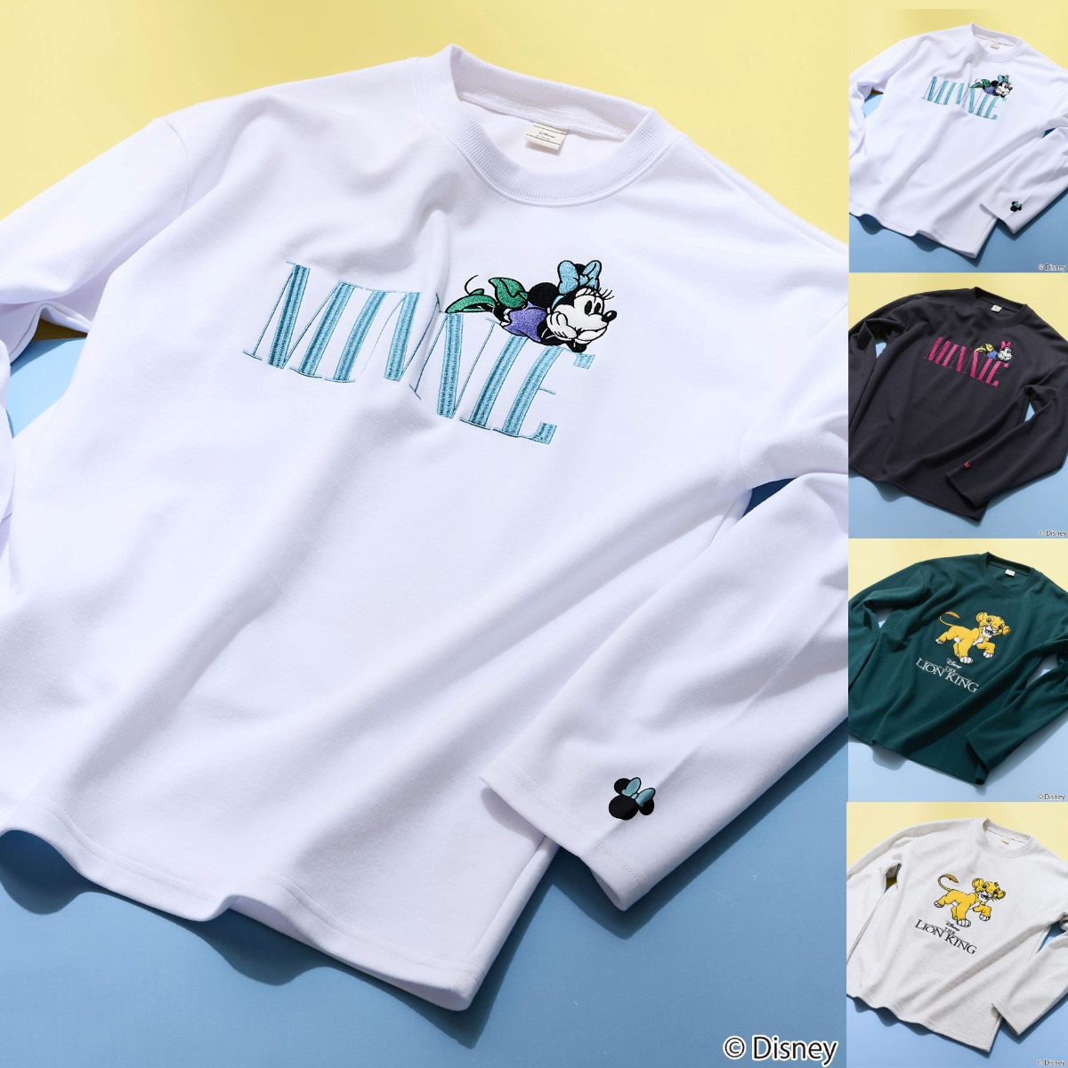 【DISNEY ディズニー】 オリジナルデザイン TCダンボール Tトレーナー シンバ ミニーマウス 立体刺繍 肉厚 速乾性 軽量 保温性 5,215円