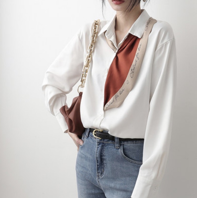 トップス デート シャツ ブラウス カットソー 袖あり 長袖 かわいい 大人可愛い きれいめ シンプル カジュアル 大人 上品 おしゃれ お洒落 主役級 存在感 柄 春 秋 10代 20代 30代