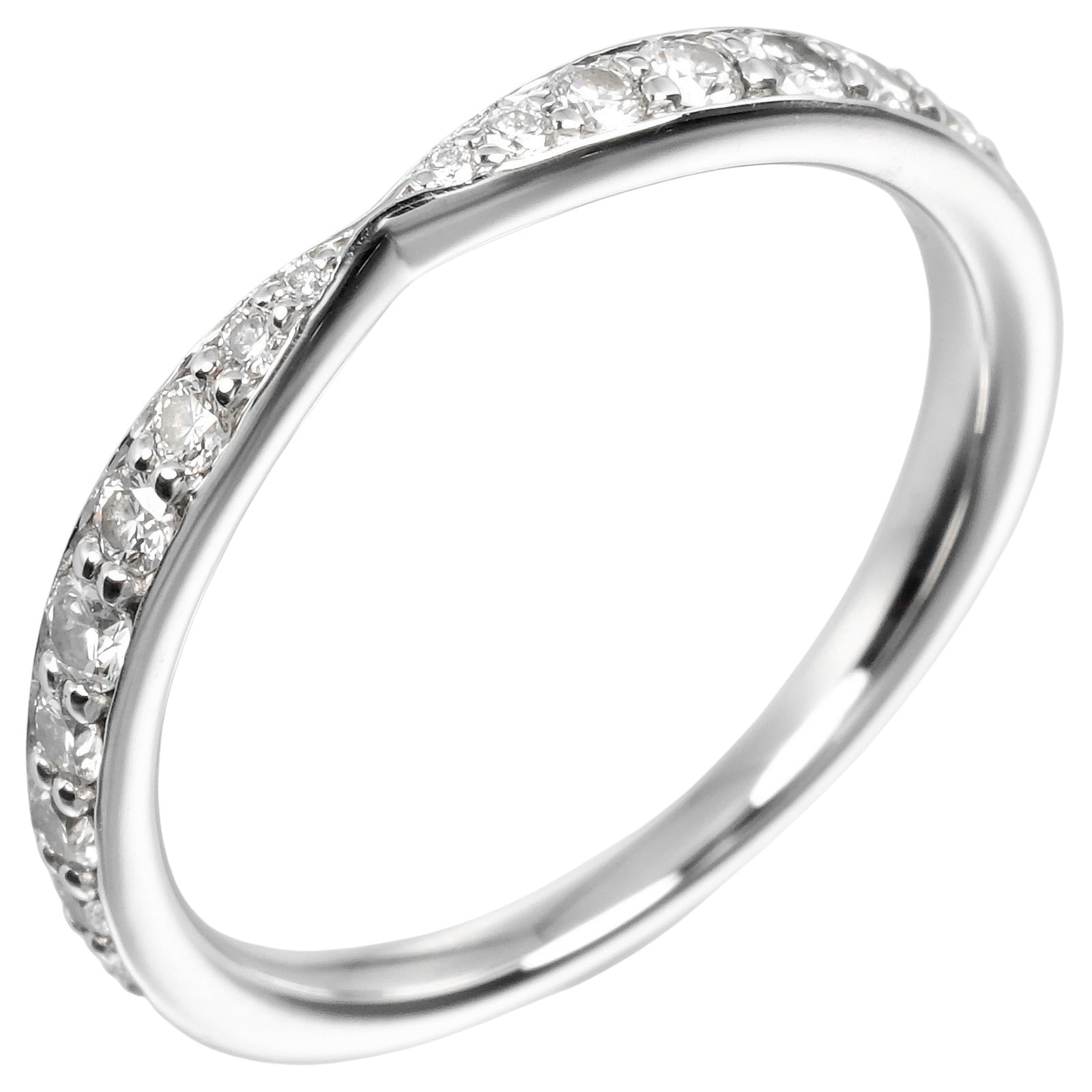 ハーモニー リング・指輪 Pt950プラチナ ダイヤモンド 6号 約2.3g レディース 中古品 Aランク