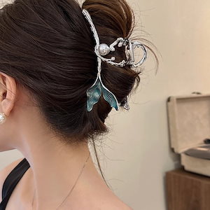 韓国セレクトされたオーダーメイドカスタマイズシックでシンプル大サイズヘアクリップ気質