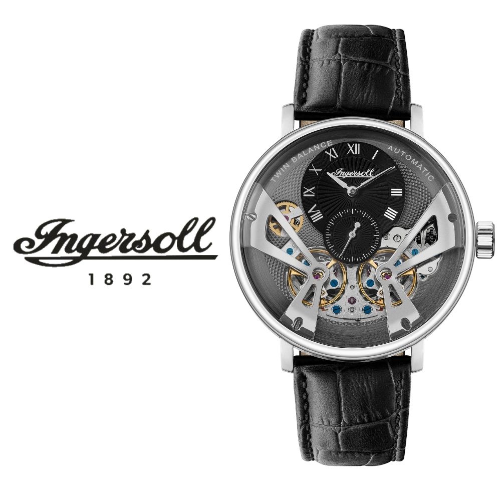 自動巻き 腕時計 インガソール 正規 ザ テネシー オートマチック パワーリザーブ スモールセコンド ブラック レザー 電池交換不要 メンズ アメリカ ニューヨーク ブランド 時計 ヴィンテージ