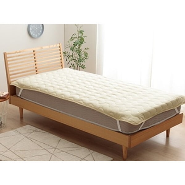 1195870140101 寝具 インテリア ジャパンディ ホワイト シンプル 敷きパッド アイボリー 100×205cm おしゃれ かわいい 落ち着く おすすめ 人気 メーカー直送