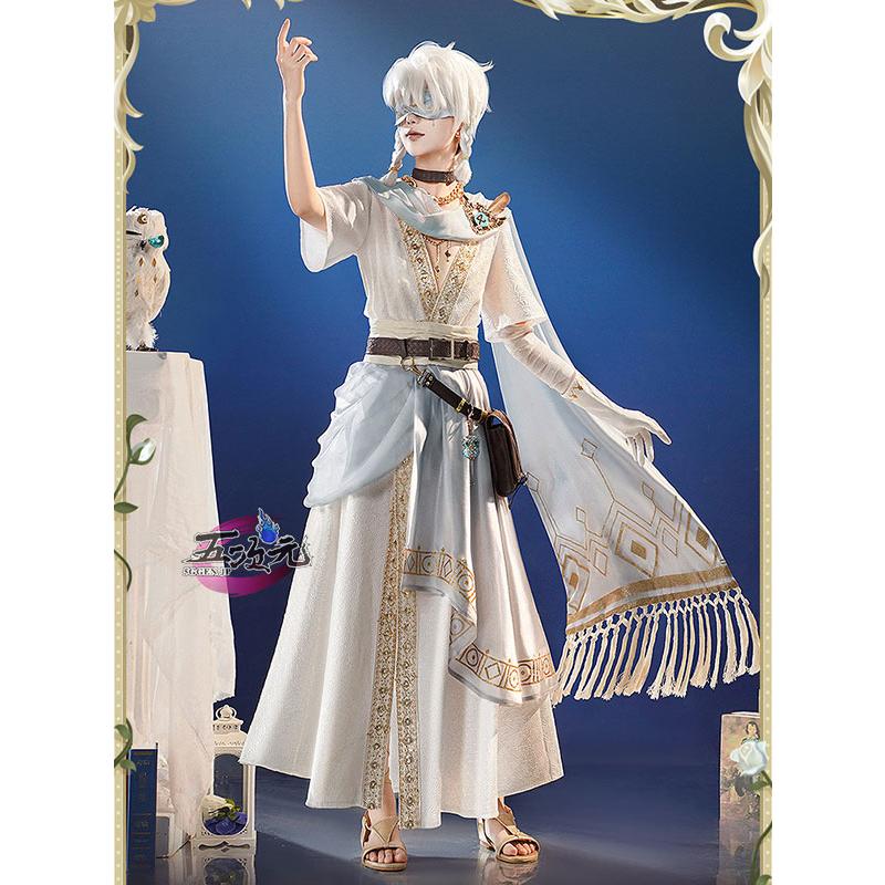 【SNS大人気】　第五人格　IdentityV　コスプレ　占い師　ホワイト　衣装　 ウィッグ　靴　追加可