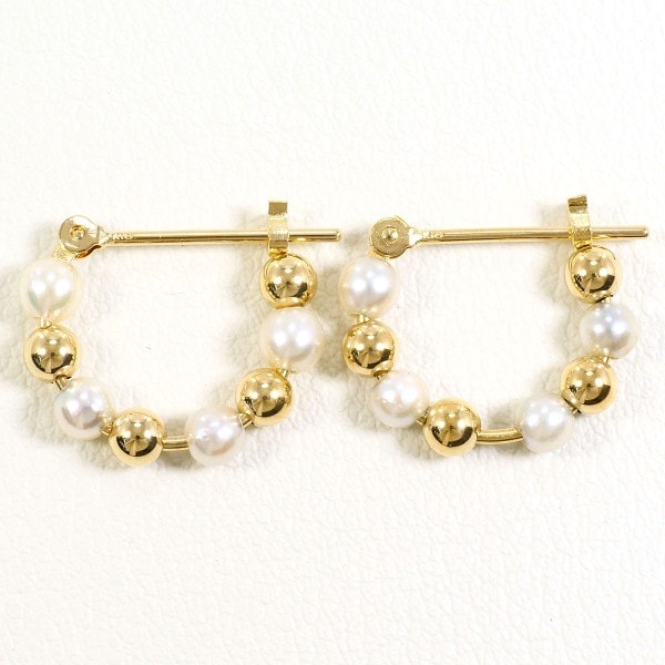 K18 18金 YG イエローゴールド ピアス パール(真珠) 総重量約1.1g ジュエリー 中古