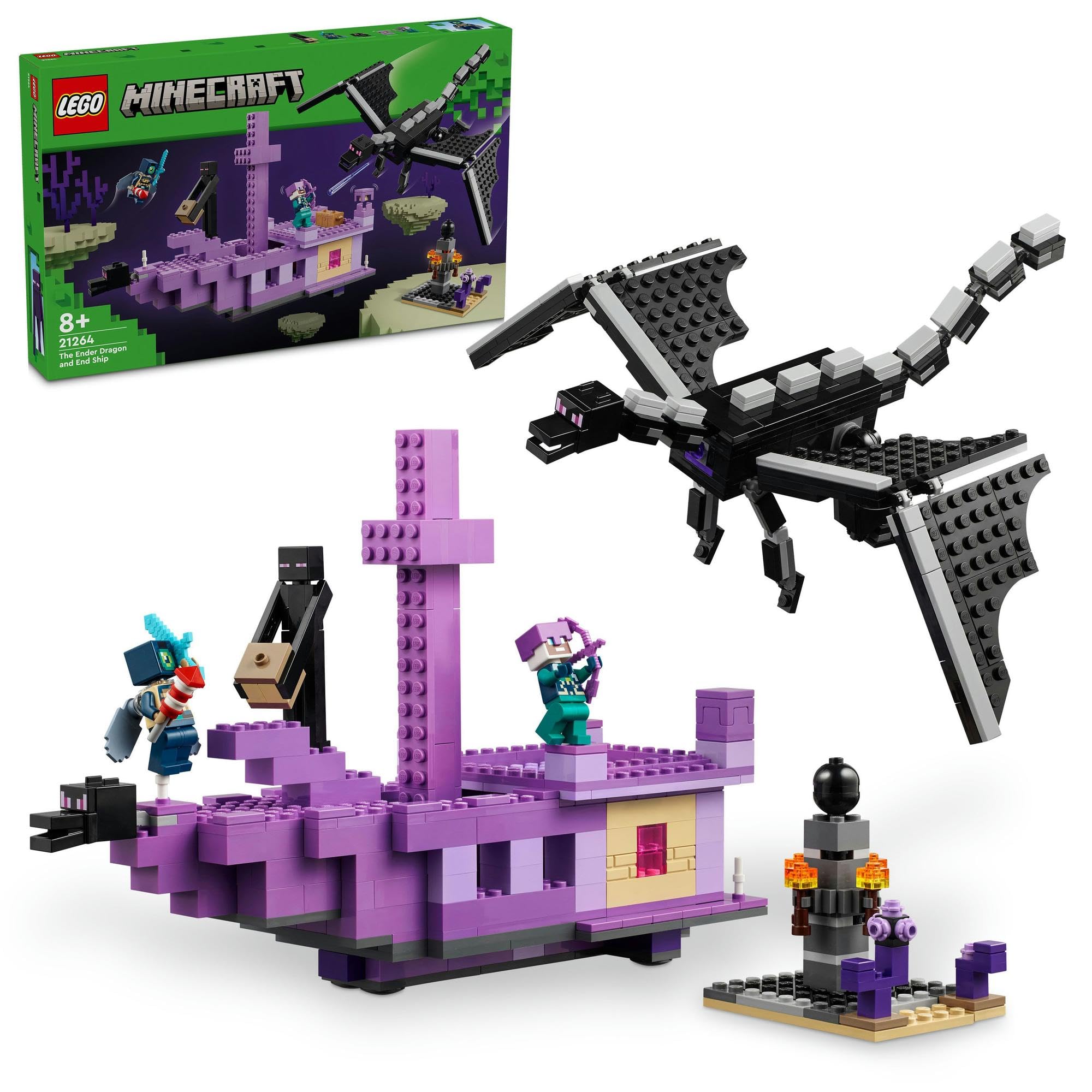 レゴ(LEGO) マインクラフト エンダー ドラゴンとエンドシップ おもちゃ 玩具 誕生日 プレゼント ブロック 男の子 女の子 子供 8歳 9歳 10歳 小学生 マイクラ Minecraft グッズ