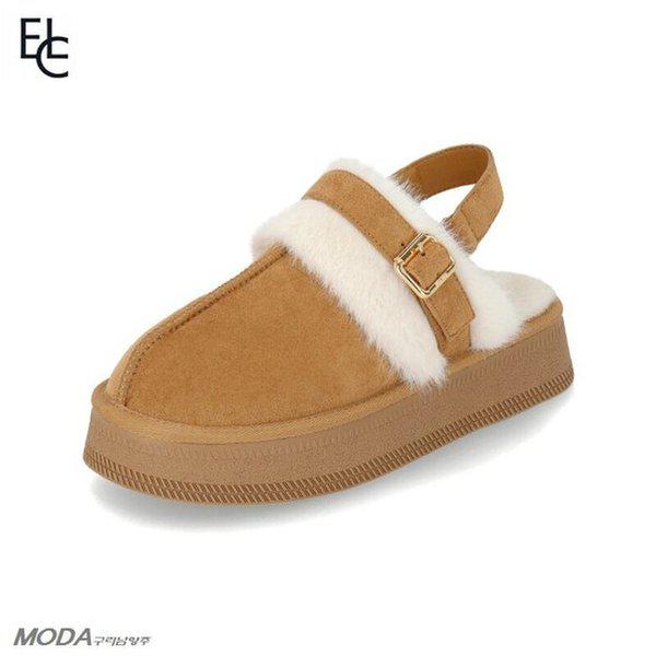 軽量クッション ファー起毛ウール 女性 スリッパ LCWA76U54C-35GN