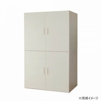 日本製組立家具 CO-TS 布団収納タンス 白（2梱包）