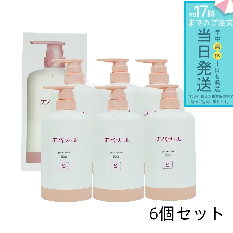 EVERMERE エバメール オールインワンゲル エバメールゲルクリーム ポンプ500g 6個セット S エバメールゲルクリームS ゲル クリーム スキンケア Sタイプ 保湿クリーム 化粧品
