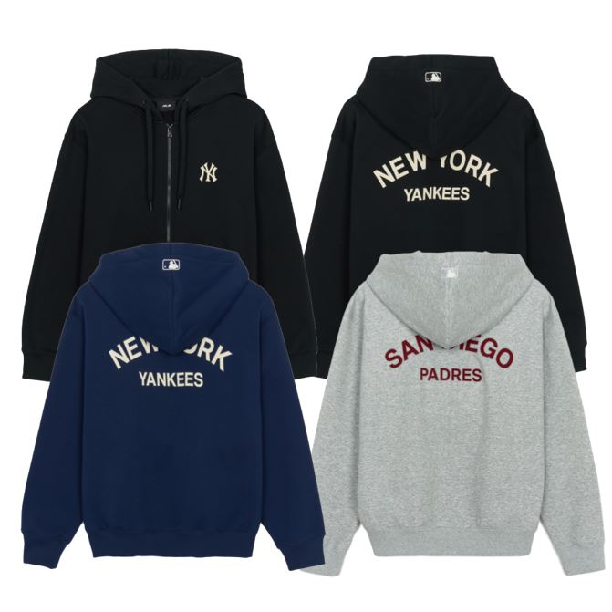 Varsity Lettering 起毛 Hood Zip Up