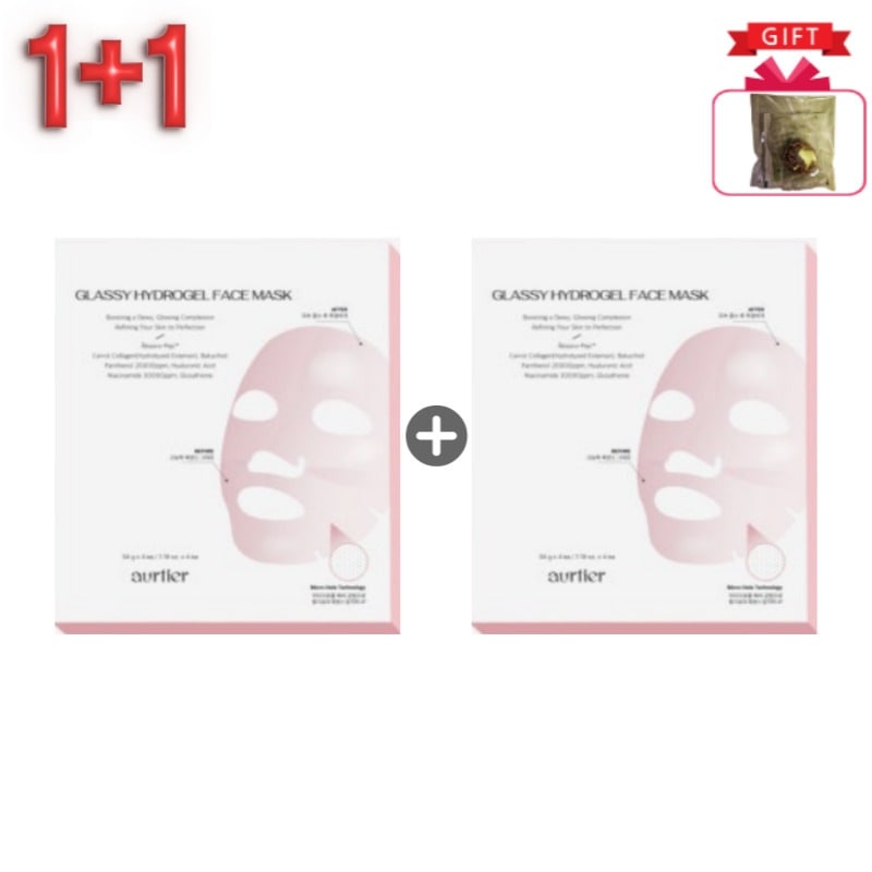 【1+1】 大容量 なめらか肌 ハイドロゲル マスク 4枚入 × 2個セット 【ハイドロゲルマスク・フェイスマスク・保湿マスク・ツヤ肌・韓国コスメ・エイジングケア・時短スキンケア】
