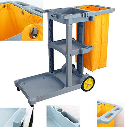 掃除カート ビルメンテナンスカート トラスト クリーニングカート 業務用 ゴミ収集 清掃用具 掃除道具 収納 バケツ ゴミ箱 ワゴン キャスター付き