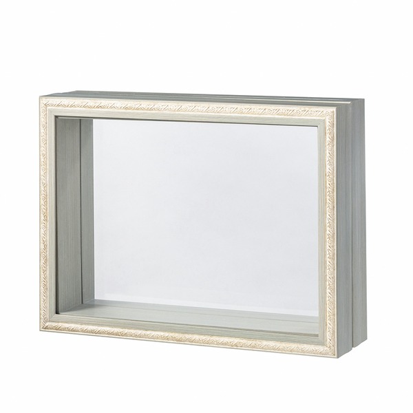 宙に浮いてるような透明収納ケース クリアケースフレーム付き（A4 収納寸法：210x297x55+30mm） ライトブルー