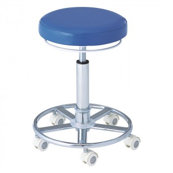 サロン向け スターカッティングチェア(ホワイトキャスター) ブルー 60003