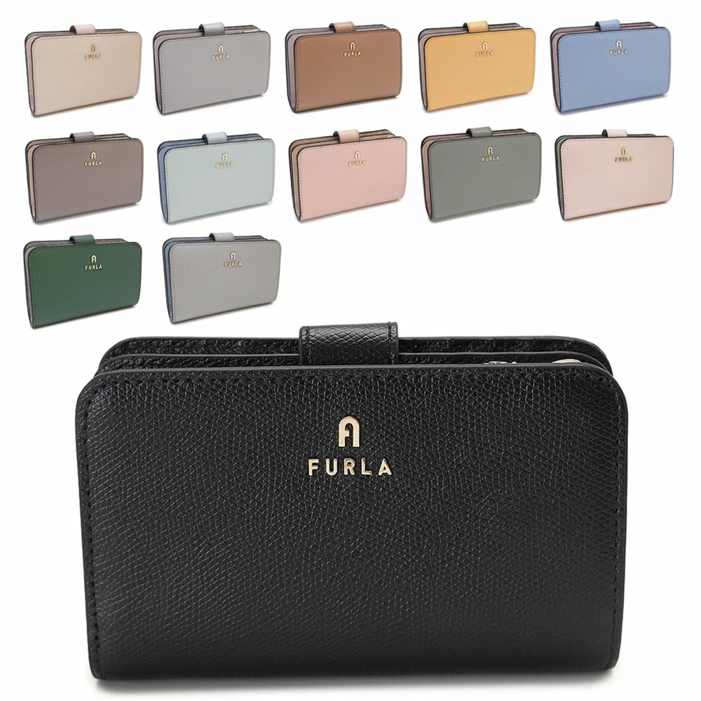 折財布 レディース カメリア コンパクト ウォレット Mサイズ 二つ折り財布 レザー 単色 バイカラー WP00314 ARE000 2025年秋冬新作