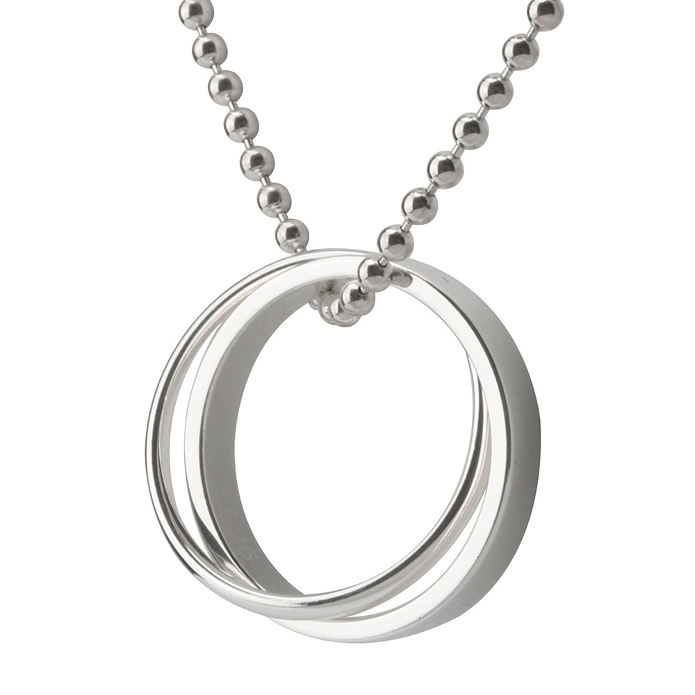 925 リングネックレス 2連 指輪 [cn029]