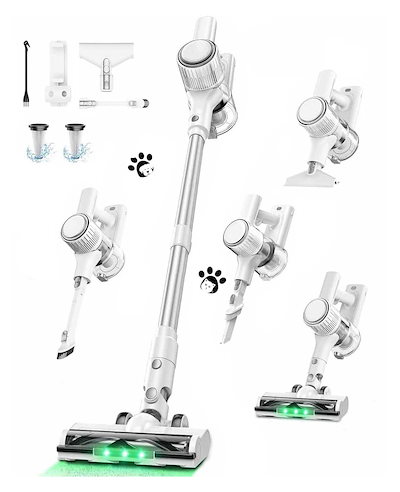 他サイト： 掃除機 コードレス【8月新登場！業界革新！50Kpa超強力吸引＆革新版グリーンLEDライト＆LED液晶ディスプレイ】2WAY コードレス掃除機 500Ｗ 3段吸引力 低騒音 軽量 サイクロン 絡まないの商品画像