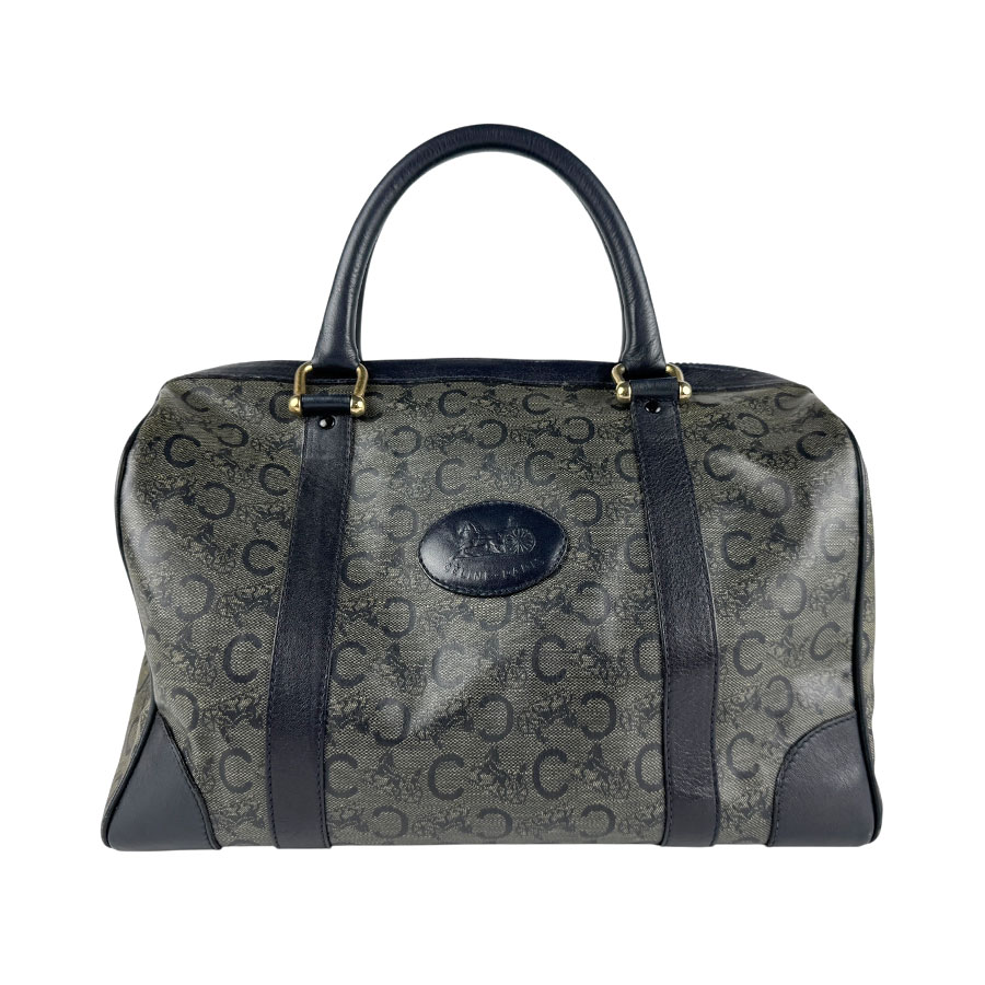 セリーヌ CELINE ハンドバッグ ボストンバッグ PVCコーティングキャンバス/レザー ネイビー ユニセックス z6417
