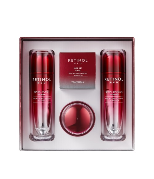 【送料200円】レッドレチノールアンチエイジング3種セット (トナー 120ml+エマルジョン120ml+ラディアンスクリーム50ml) (Toner 120ml/Emulsion 120ml/Rad