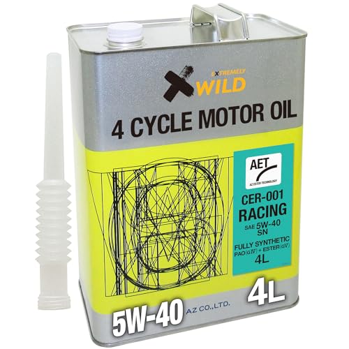 AZ(エーゼット) 車用 エンジンオイル 4L 5W-40 SN 100%化学合成油 PAO*エステ