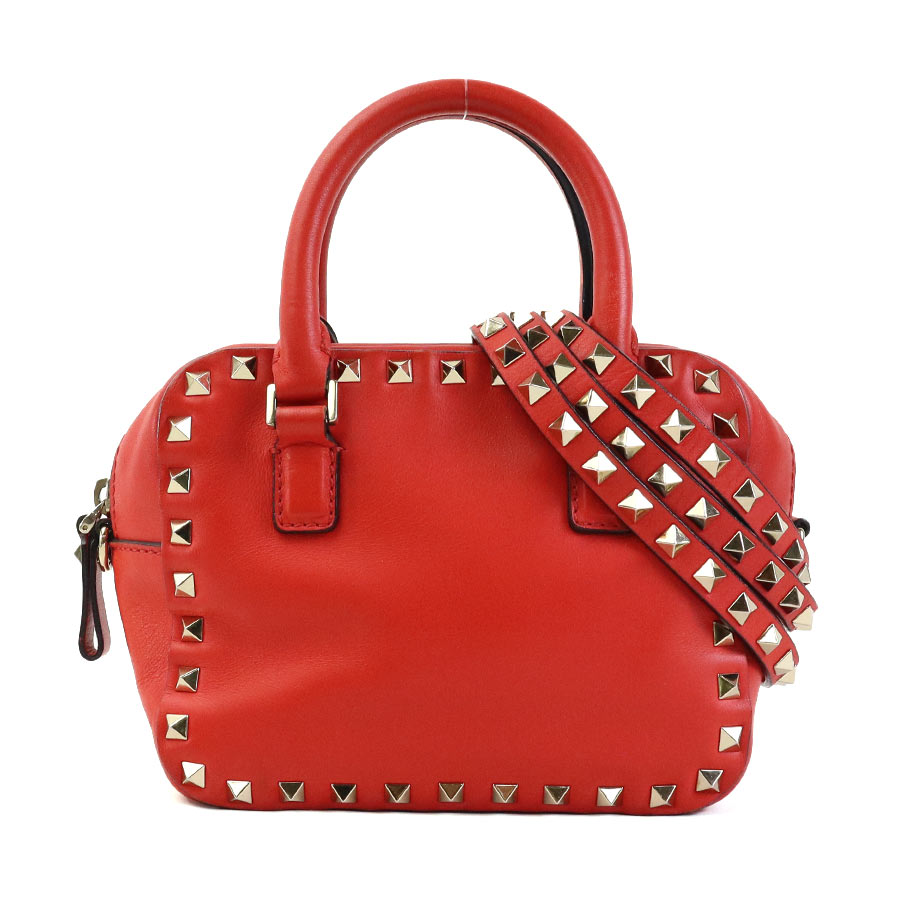 ヴァレンティノ ガラヴァーニ Valentino Garavani ハンドバッグ ショルダーバッグ レザー レッド レディース 55741g