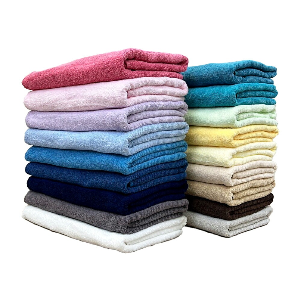 8年タオル 綿100% 薄手 速乾 高吸水 耐久性 かさばらない バスタオル 15枚