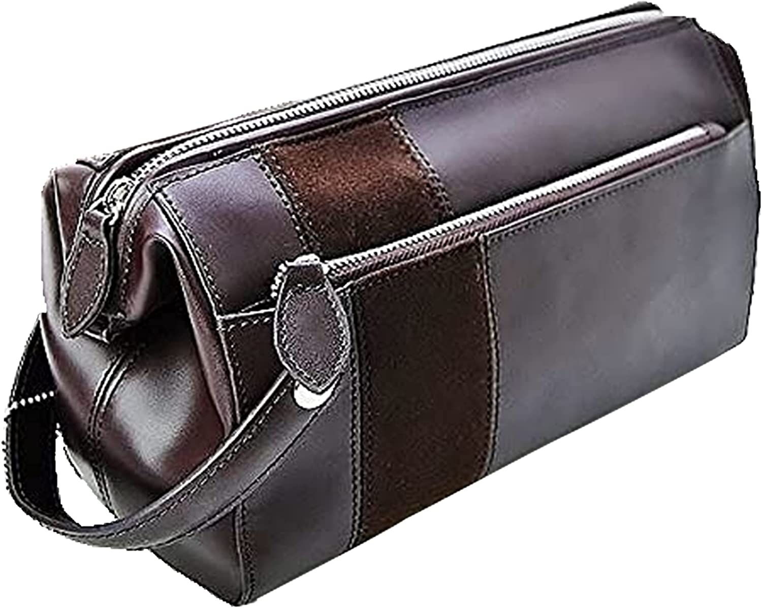 【新規OPEN】【期間限定セール】【激安】【新品未使用】牛革　ワンポイント牛革スエードライン　アーチ開口　ダレスモデル　セカンドバッグ　LI-2159　BR