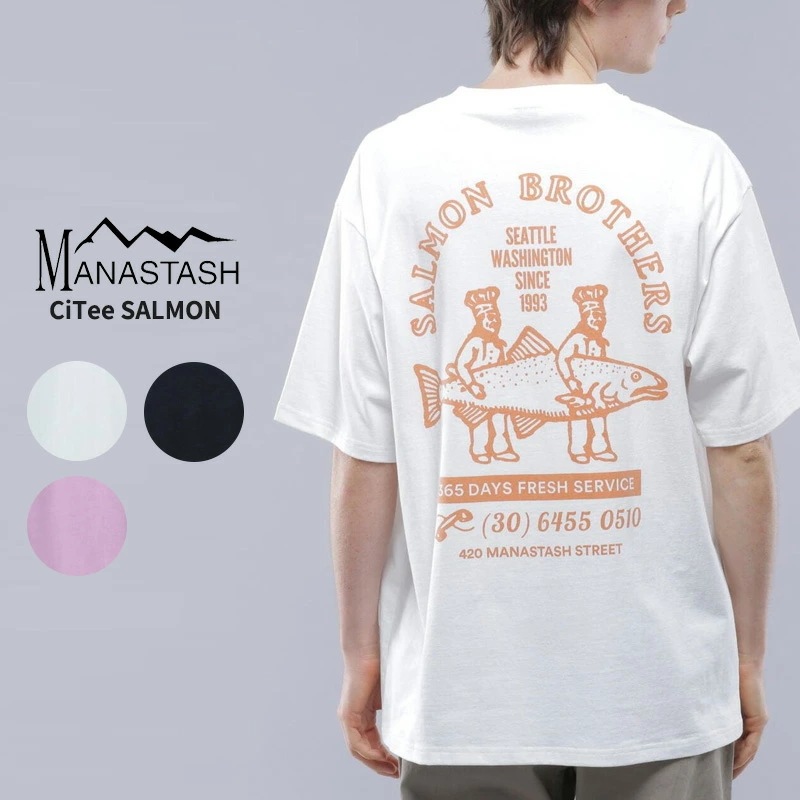 マナスタッシュ MANASTASH CiTee SALMON シーティ サーモン ショートスリーブTシャツ 半袖Tシャツ カットソー トップス