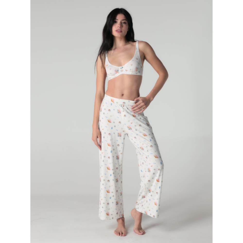 GLOWNY TWIRL FLARE PANTS IVORY SHELL GY25LWPT003IV