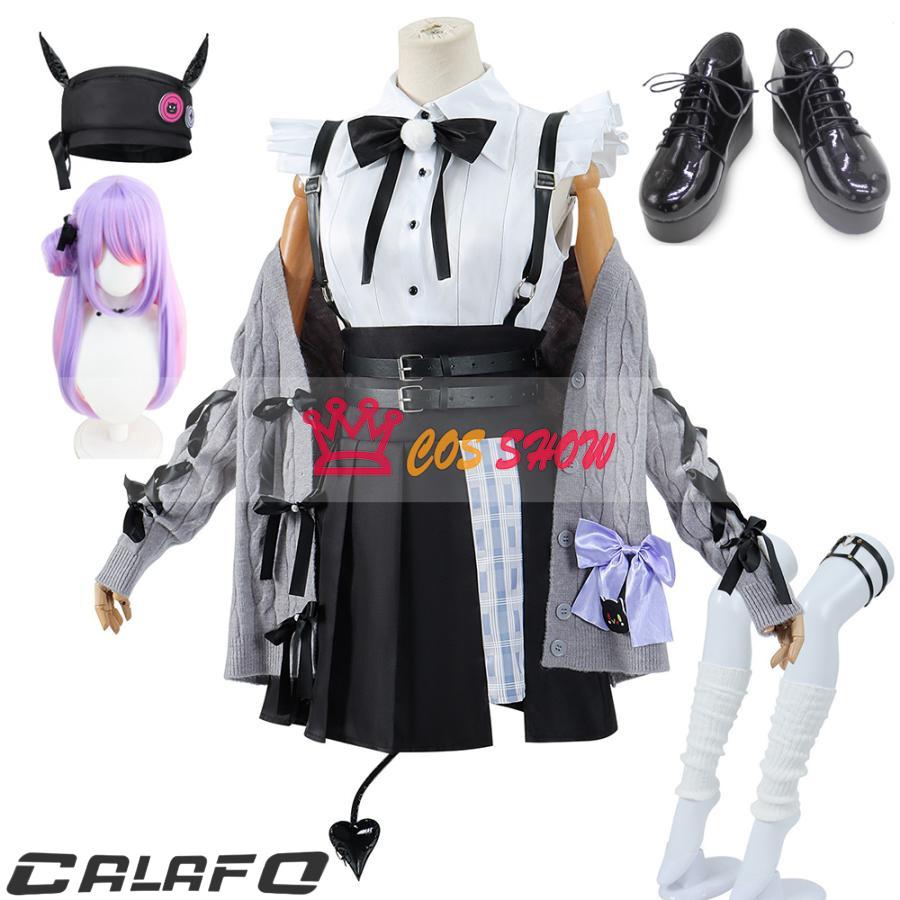 【期間限定】バーチャル ホロライブ 常闇トワ コスプレ衣装 地雷系 私服 ウィッグ靴追加可能 仮装 制服 イベント クリスマス ハロウィン ステージ 文化祭 学園祭