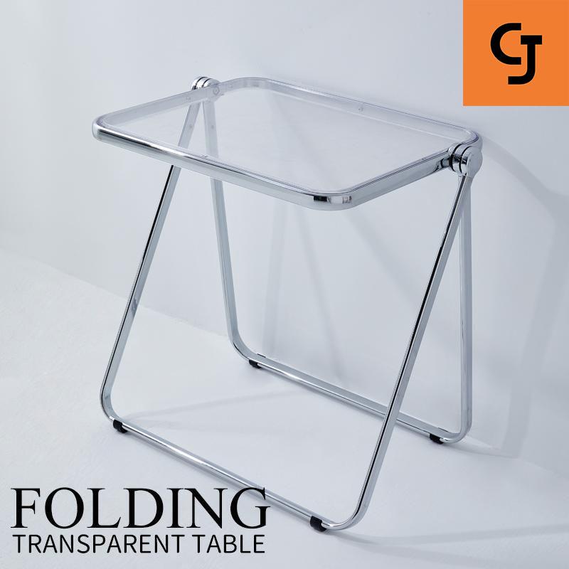 【即纳】人気 机 韓国 白 テーブル 透明 机 クリア 椅子 テーブル 北欧 白 クリア 会議 クリア 机 会議イス スタッキングチェア デスクチェア 折りたたみ