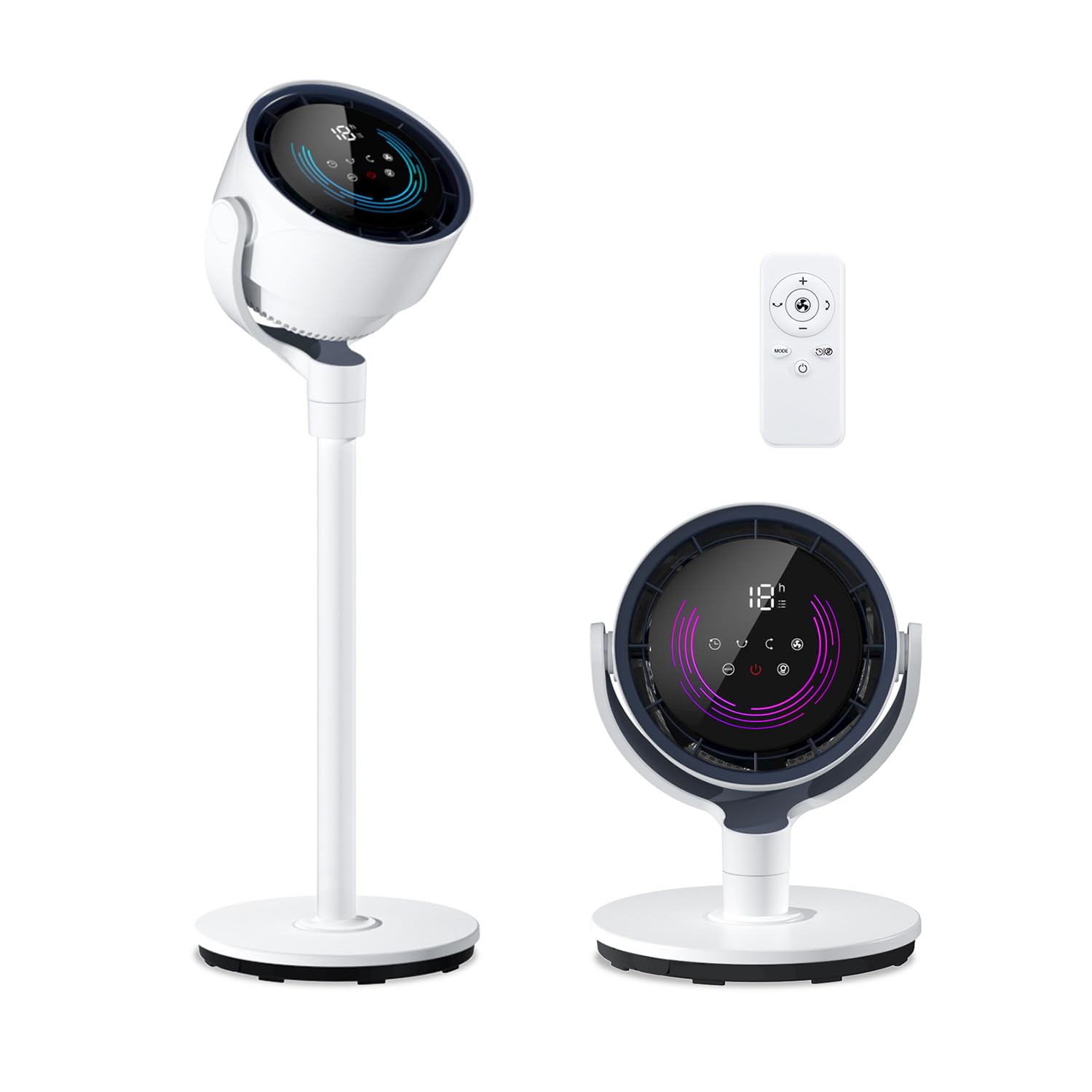 サーキュレーター DCモーター 静音 【業界初 · AIスマート】 サーキュレーター扇風機兼用 3D 自動首振り（上下左右） パワフル送風 循環送風 24段階風量調整 リモコン付 省エネ（睡眠/AI/