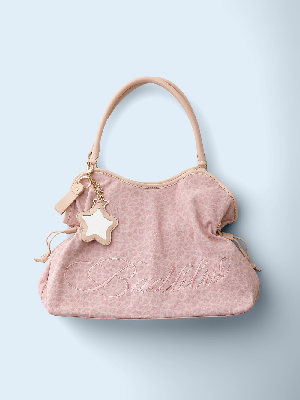 【BADBLUE】WASHED LEOPARD DIMSUM BAG : PINK