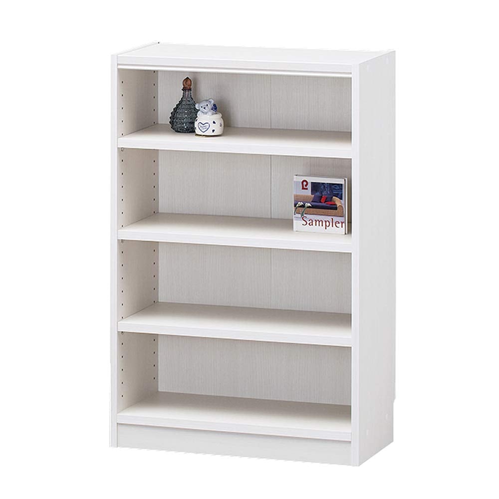 白井産業 組み合わせ自由なフリーラック シェルフ 本棚 豊富なサイズバリエーションでどんな部屋にも合わせやすい 棚板耐荷重10kg ホワイト 木目 幅59 高さ90 奥行29cm TNL-9059WH