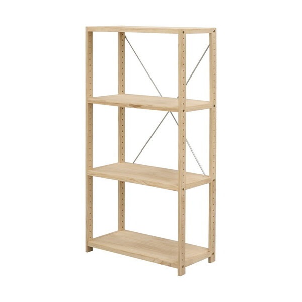 エイアイエス パインラック 4段 60 HZPR-4D62 NA ナチュラル メーカー直送