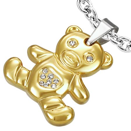 ゴールドベアーステンレスペンダントトップ 金色のくま 熊 ヌイグルミ アニマル 動物 ネックレス パーツ 首飾り アクセサリー 男性 女性 プレゼント かわいい 彼女 stt00-00-0186 5,203円