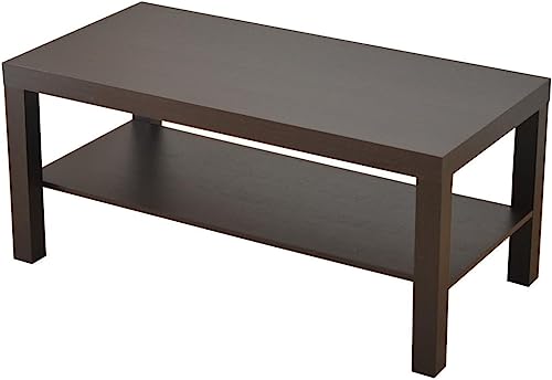 色：ダークブラウン 山善(YAMAZEN) コーヒーテーブル(90*45cm) ダークブラン TCT