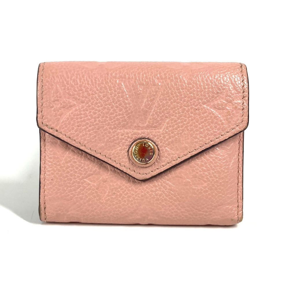 3つ折り財布 M62936 ポルトフォイユ ゾエ モノグラムアンプラント コンパクトウォレット モノグラムアンプラントレザー ローズプードル ピンク